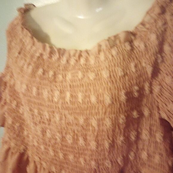 SHEIN blush on/off shoulder baby doll style cropped top - Picture 4 of 9